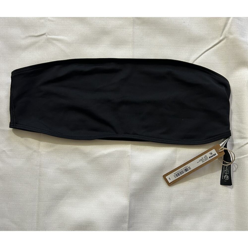Skims NWT Black Women's Signature Swim Micro Bandeau Size Medium